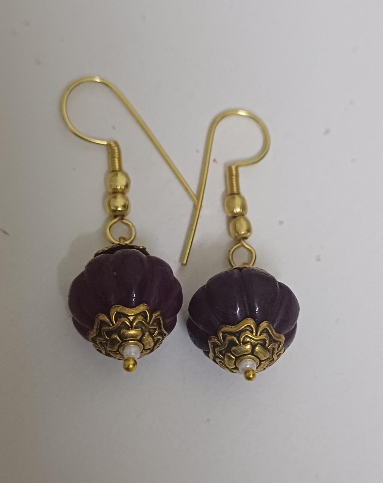 Rudraksh Loop Earrings